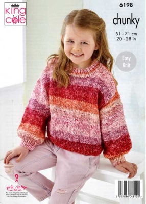 Knitting Pattern - King Cole 6198 - Hedgerow Chunky - Child's Jacket & Sweater